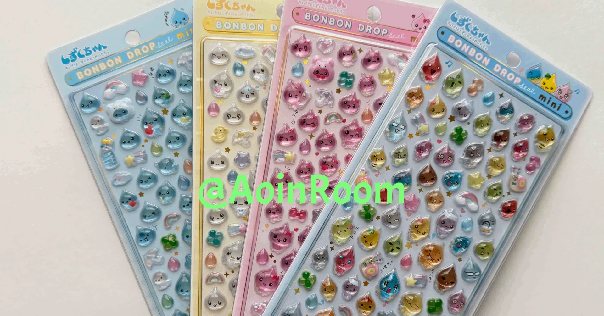 しずくちゃんミニボンボンドロップシール4種類 💧【2026最新】ボンボンドロップシール しずくちゃん（mini）全4種