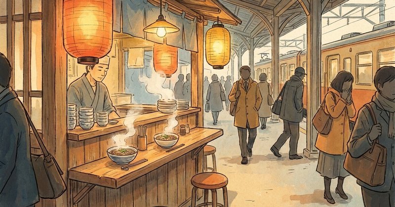 駅を愛するということ。一杯のそばから見えた、インフラと文化の交差点