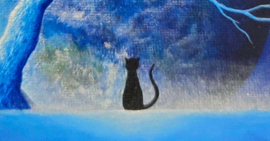 黒猫の旅｜絵描きのクロスケ