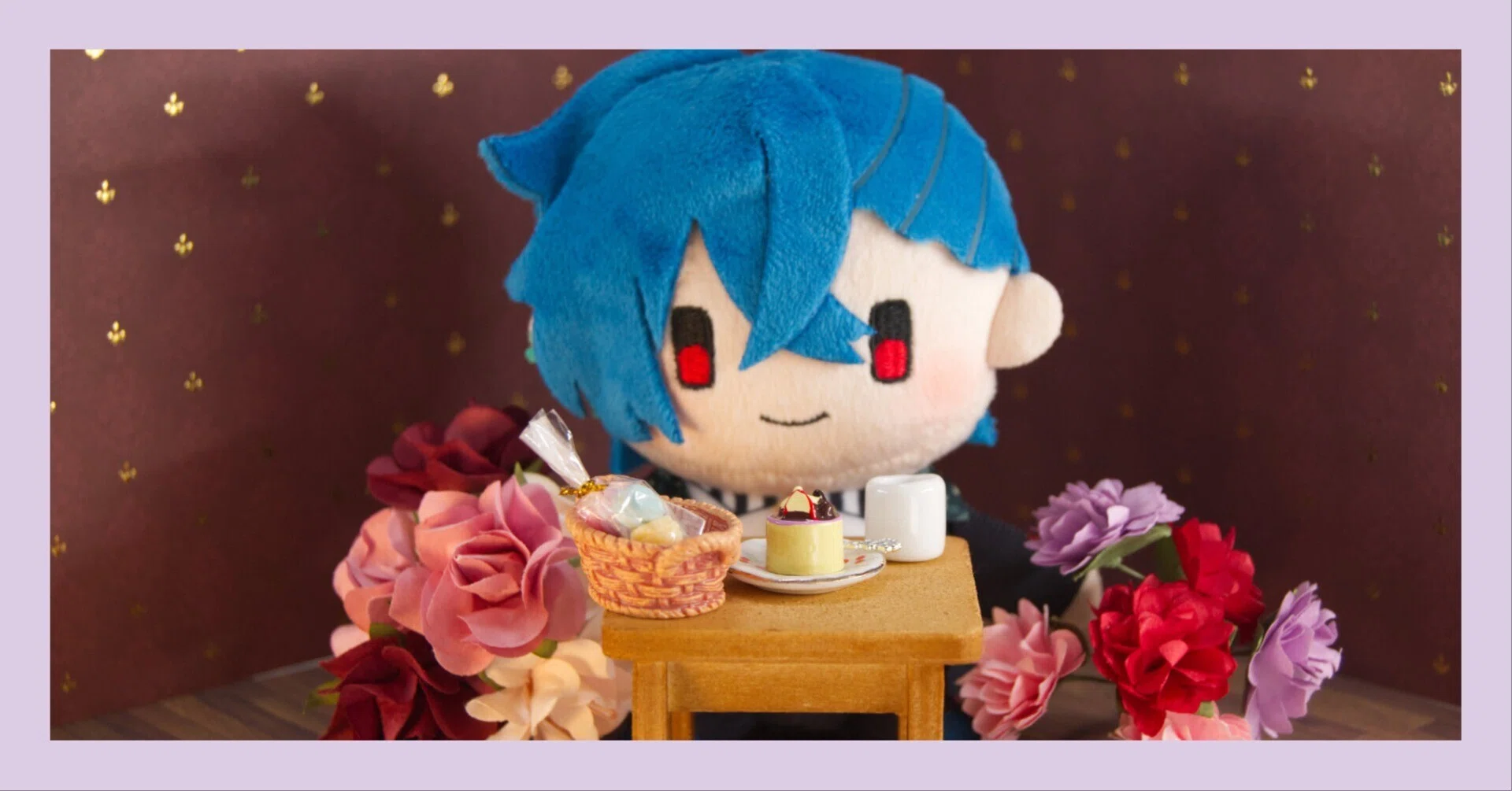 バレンタインのお茶会と執事【ぬい活】｜くろまる｜ぬい活と裁縫