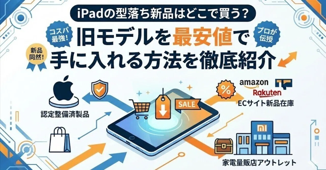 iPadの型落ち新品はどこで買う？旧モデルを最安値で手に入れる方法を 