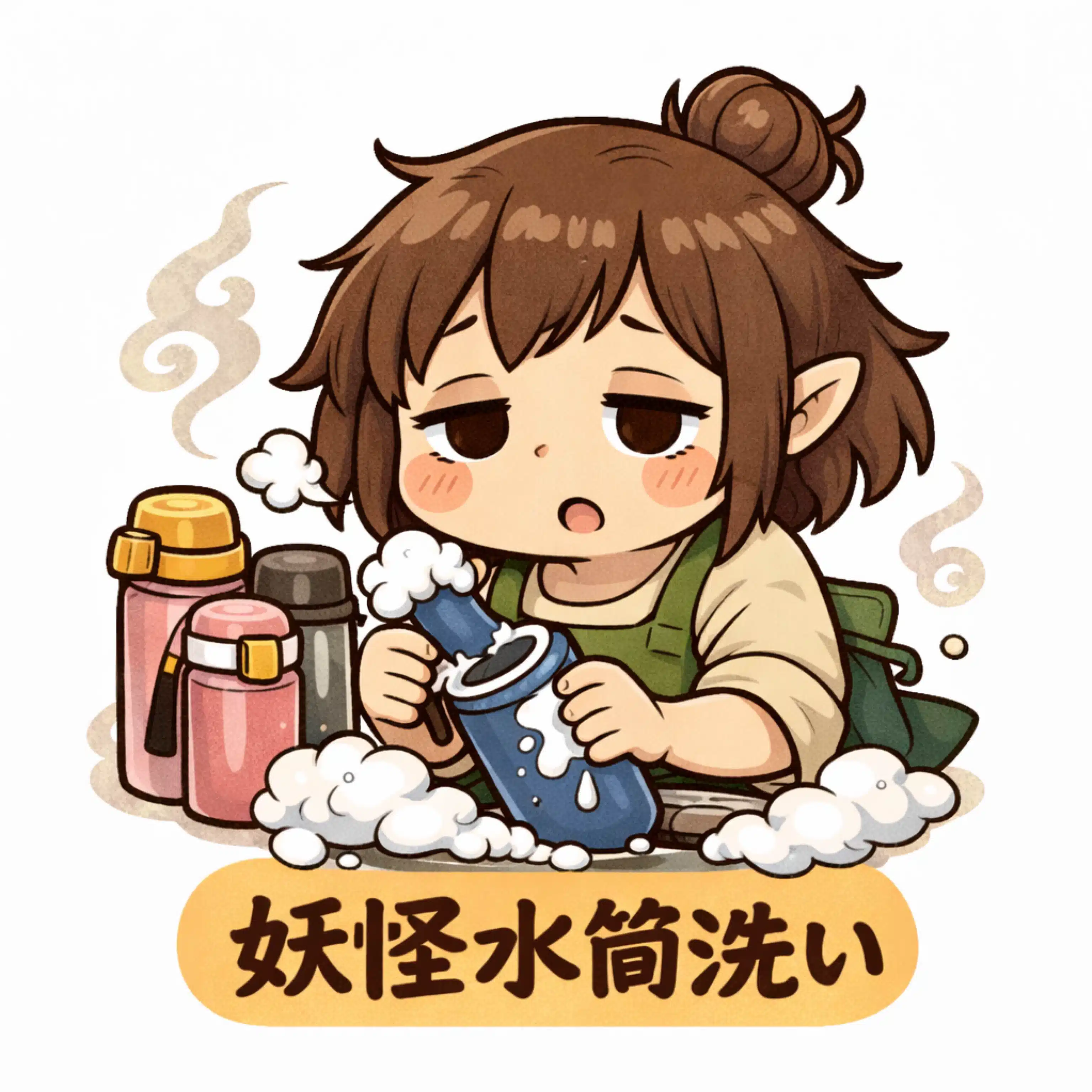 妖怪水筒洗い