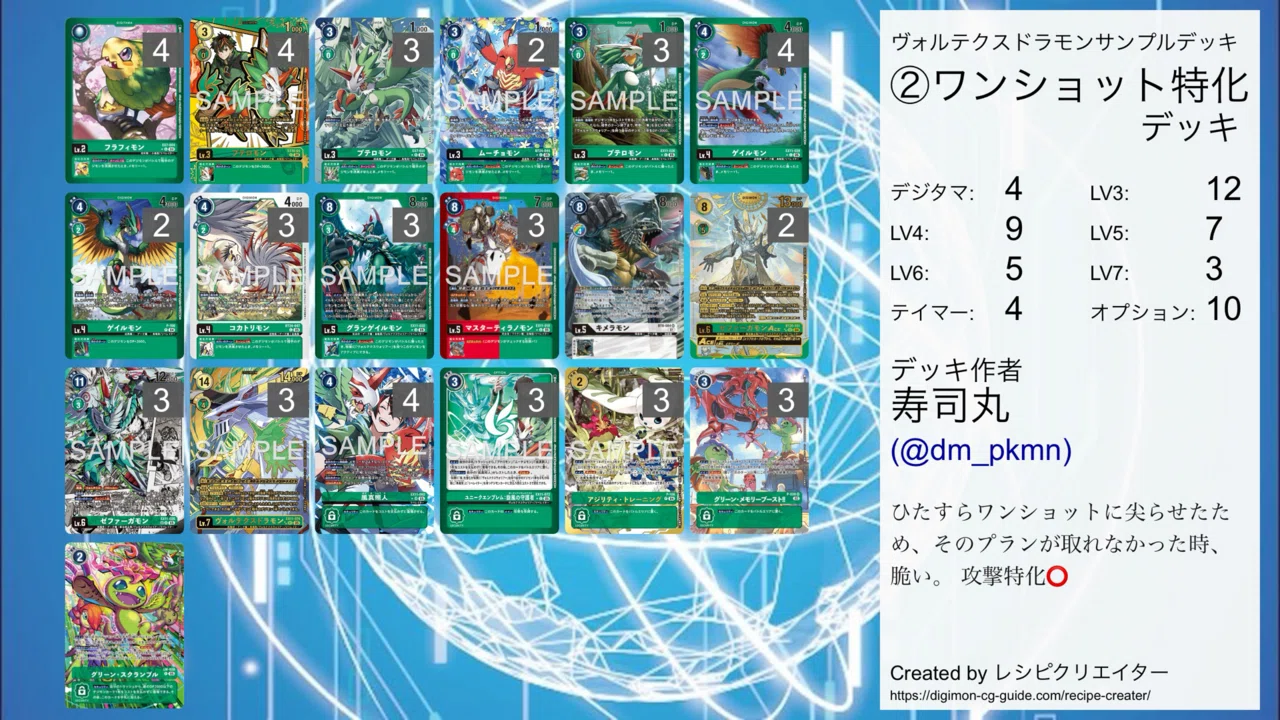 デジモンカードゲーム ヴォルテクスドラモンデッキ デジカ】ヴォルテクスドラモンデッキ解説【デジモンカードゲーム