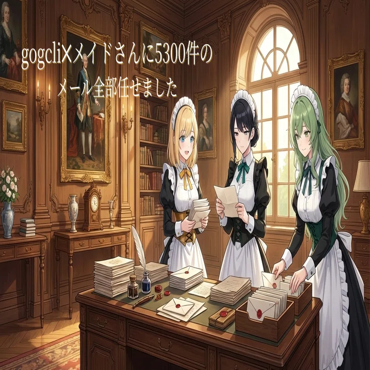 メイドさん✕gogcliで5300件のメールをほぼ全部振り分けした話【Maid