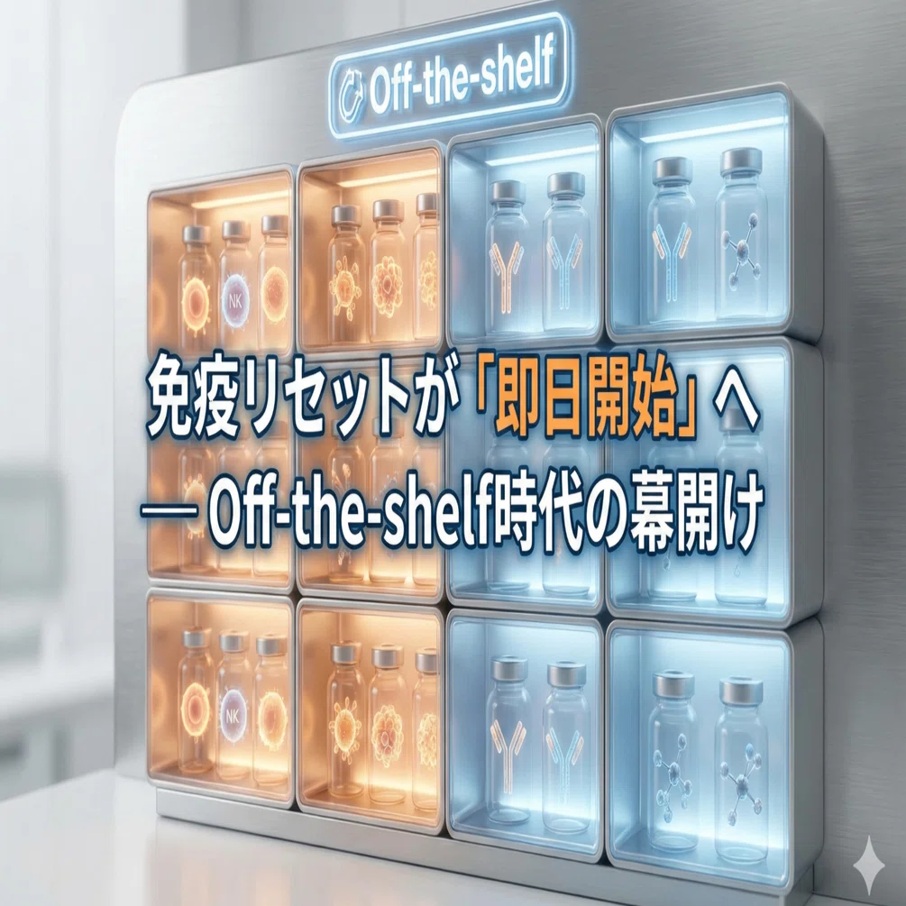 免疫リセットが「即日開始」へ ── Off-the-shelf時代の幕開け｜小澤