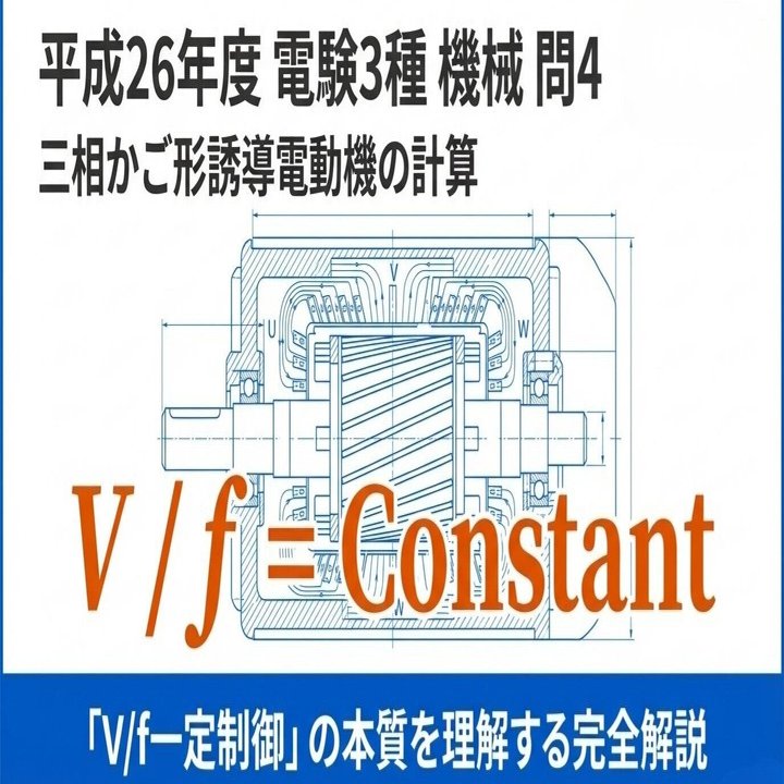 19【電験三種 機械】計算は10秒！？誘導機のV/f一定制御と電流特性