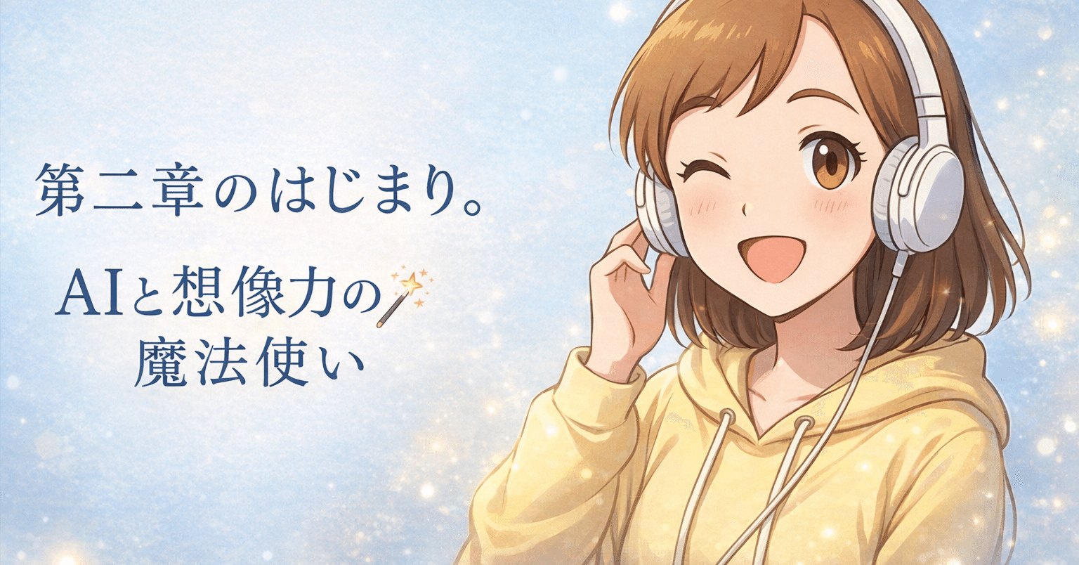 🌿第二章のはじまり。AIと想像力の魔法使いとして、あらためて。【新