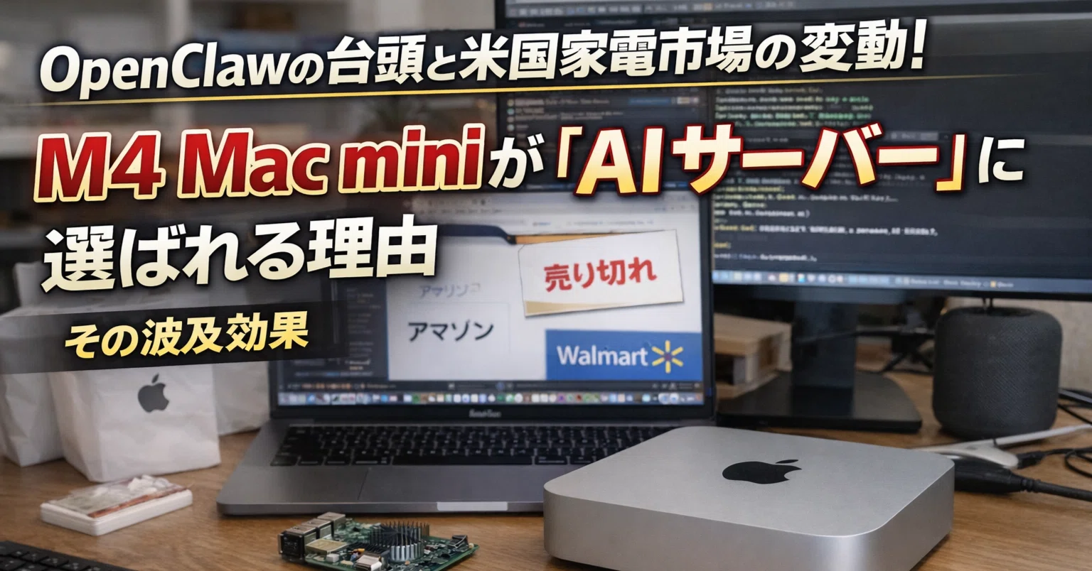 OpenClawとは・M4 Mac mini 在庫切れ｜shogaku