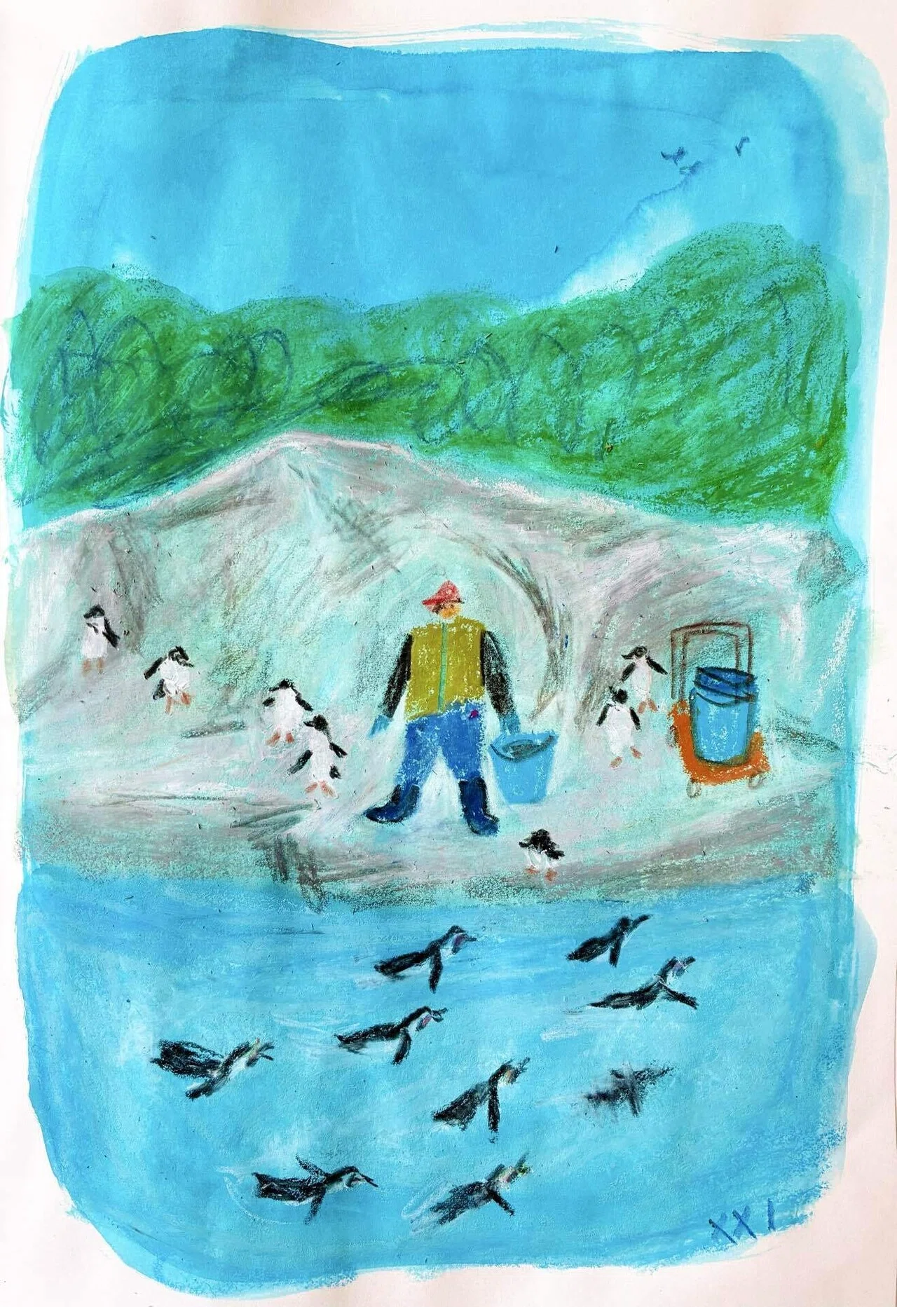 87絵日記 ペンギンペンギンペンギン｜akikki