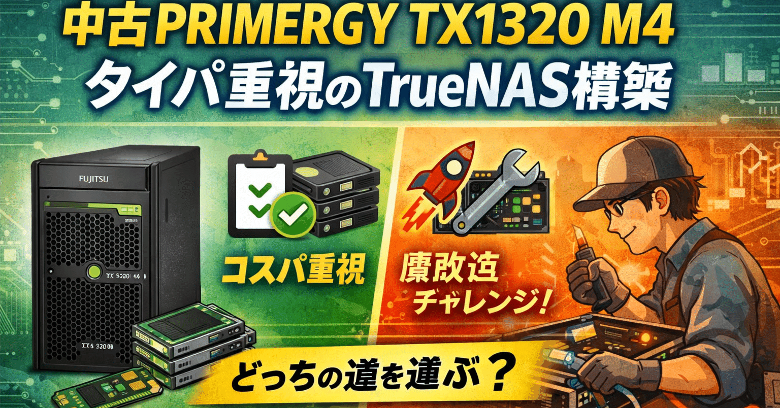 TrueNAS向けにPRIMERGY TX1320 M4を調達するという選択｜きりしま