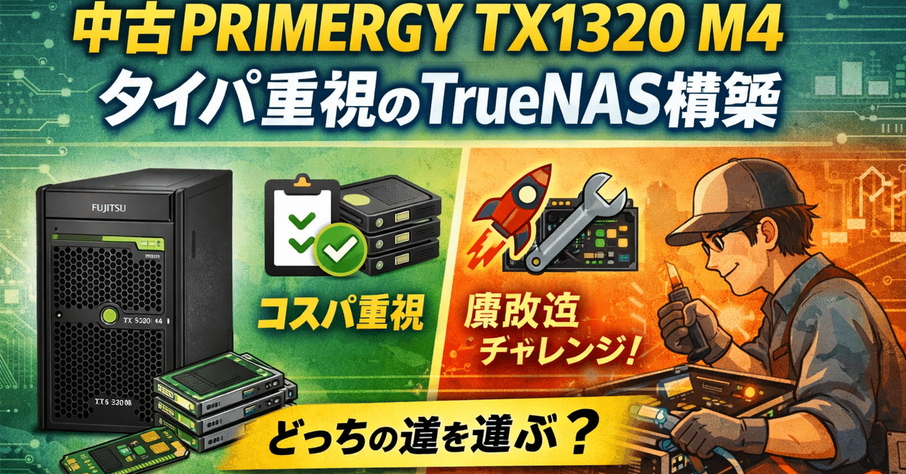TrueNAS向けにPRIMERGY TX1320 M4を調達するという選択｜きりしま