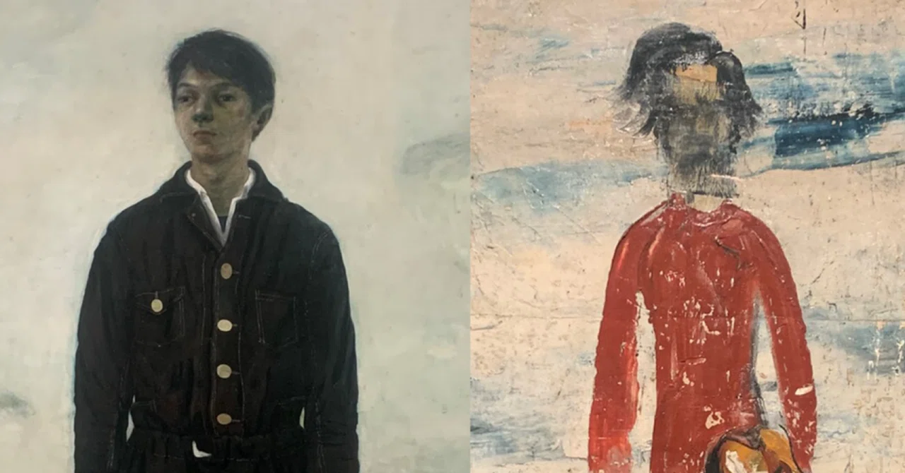 非常にモダンな絵画だと思います。 立つ人と、飛び立つ人と、【SOMPO美術館 モダンアートの街・新宿展