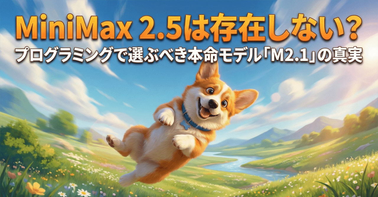 MiniMax 2.5は存在しない?プログラミングで選ぶべき本命モデル「M2.1」の真実|みお