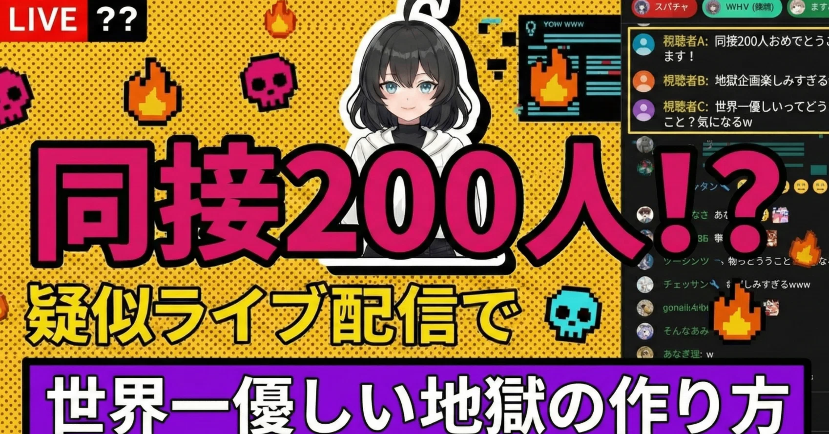 AIがコメントをくれる擬似配信で、孤独な作業を『同接200人のライブ