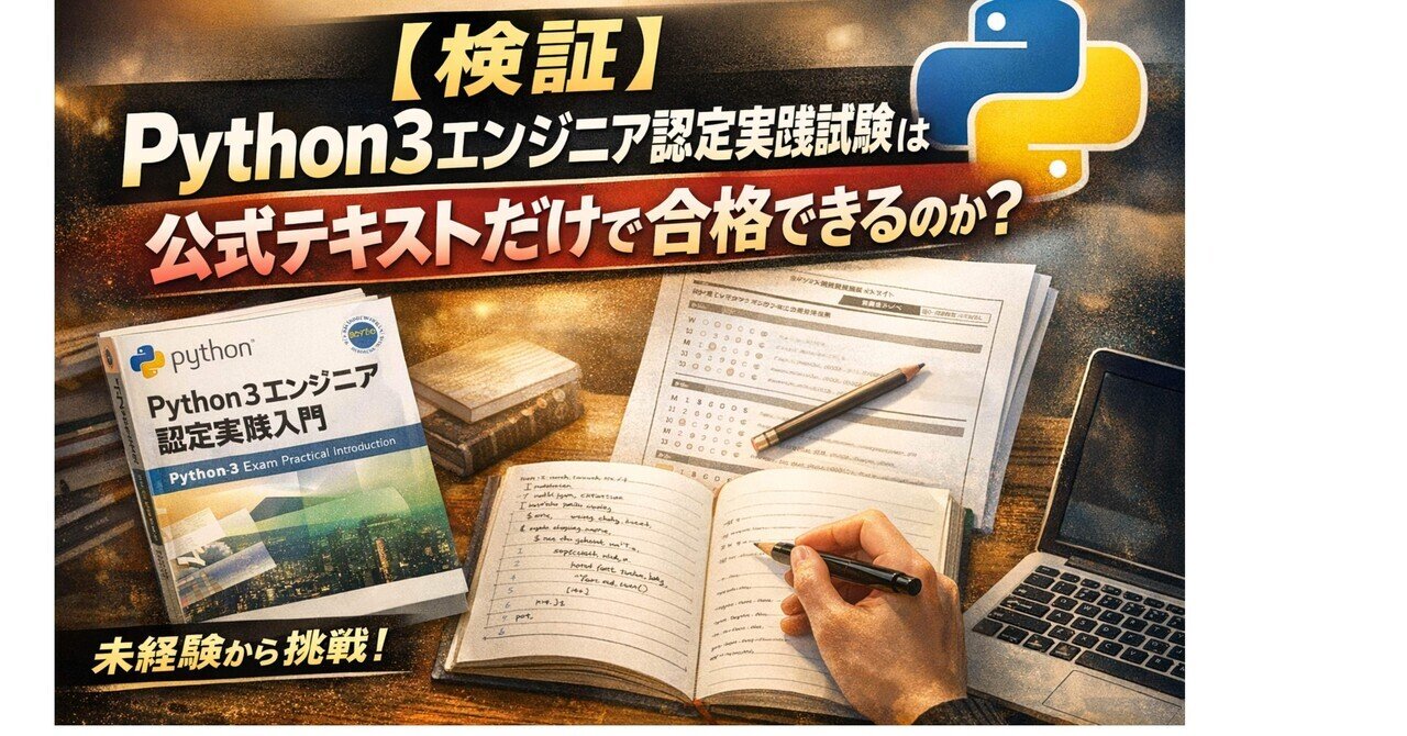 検証】Python3エンジニア認定実践試験は公式テキストだけで合格できる