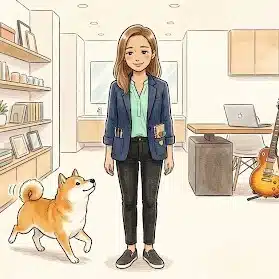 のぞみと柴犬こはる