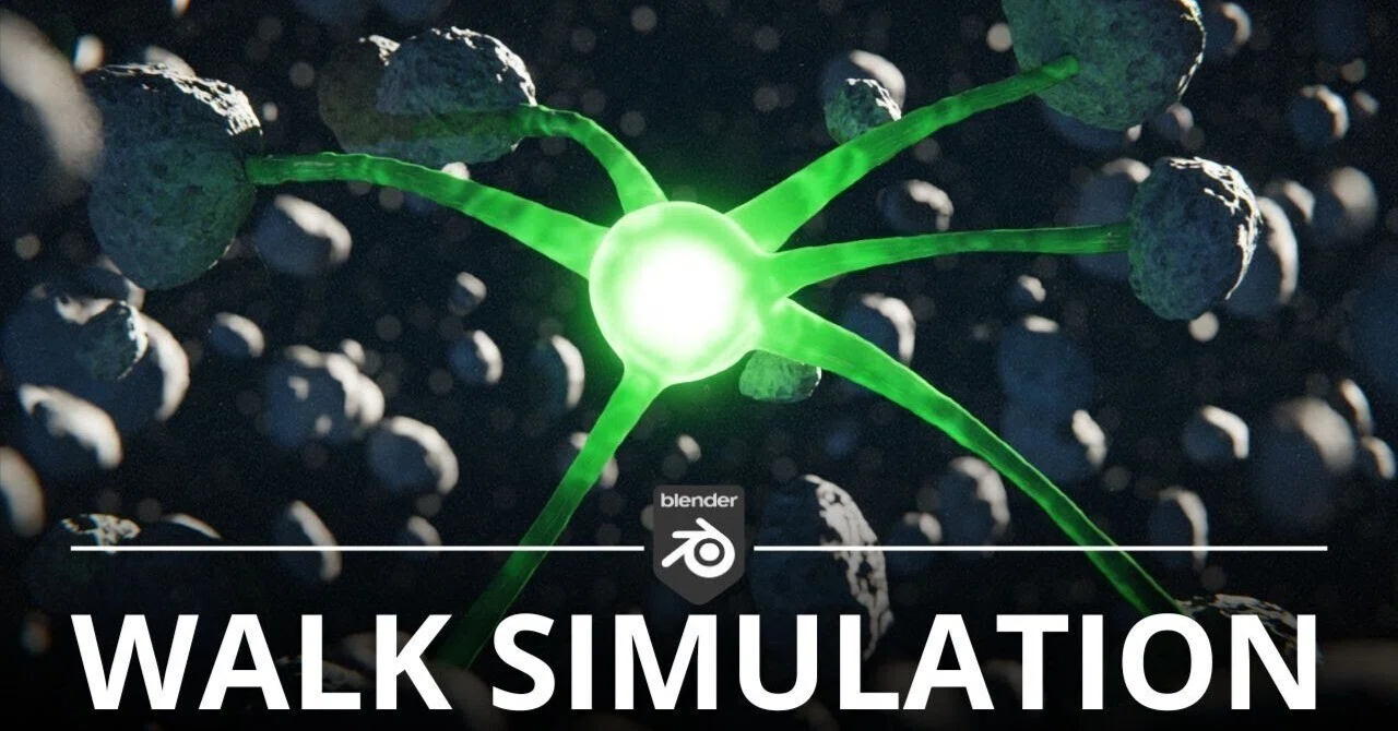 Tentacle Monster Created with Blender Simulation Nodes｜アカルカネ 