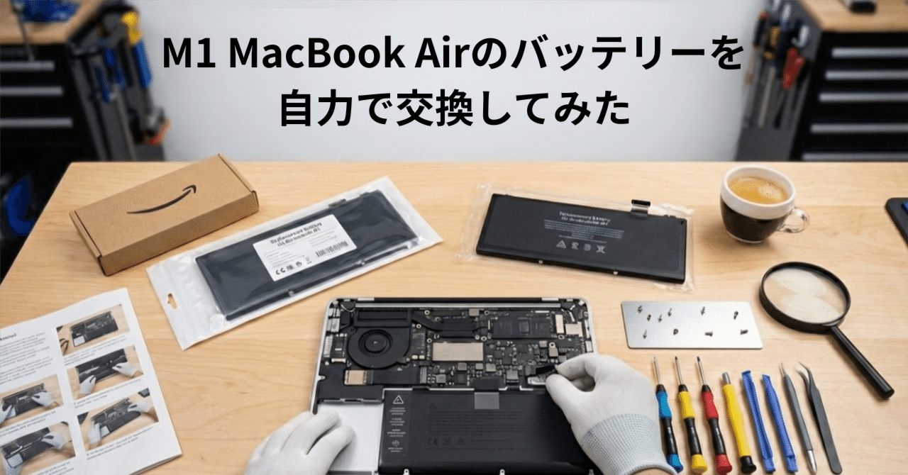 M1 MacBook Airのバッテリーを自力で交換してみた｜ueponx