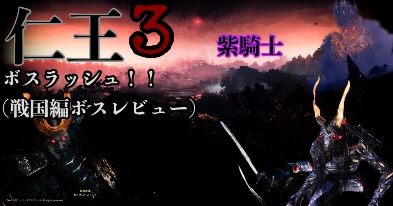 仁王3 ボスラッシュ！！戦国編Part 1 少々辛口[紫騎士]｜紫好きの騎士様