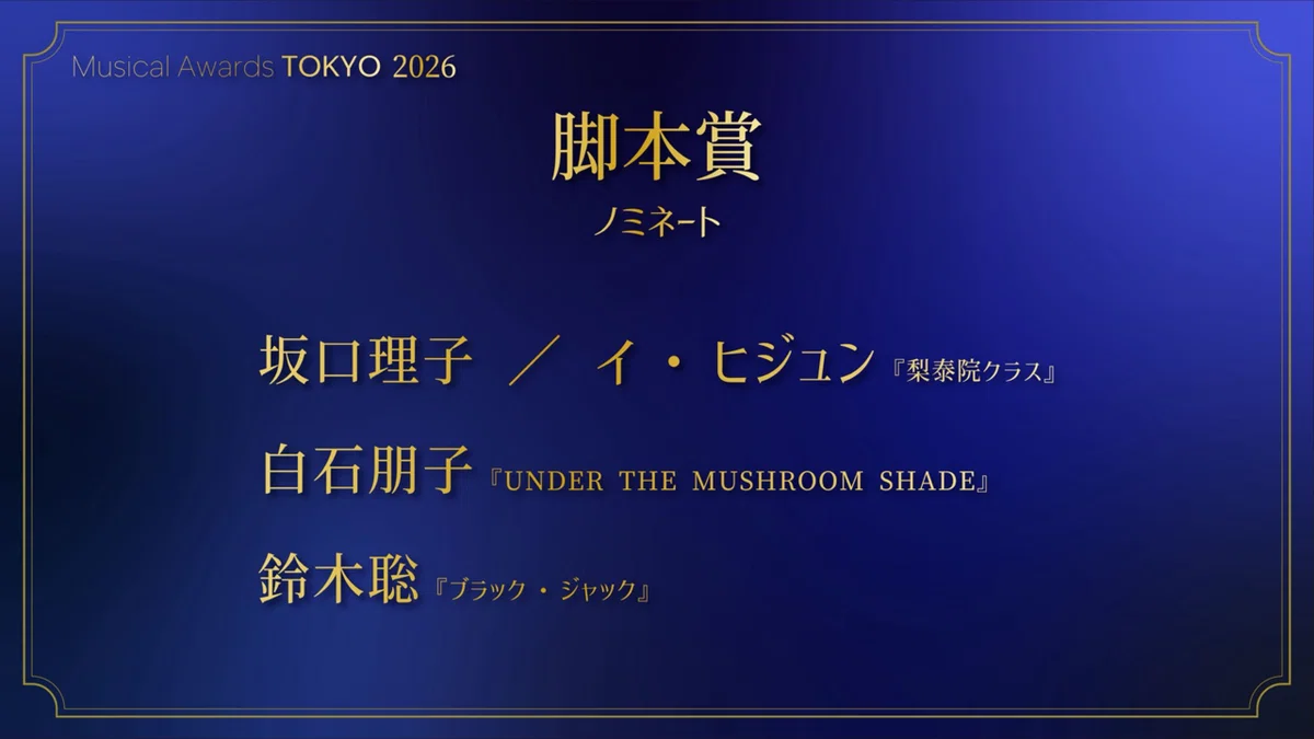 第1回 Musical Awards TOKYO 2026授賞式。課題はズバリ”資金不足”と広報不足。|Janet.K