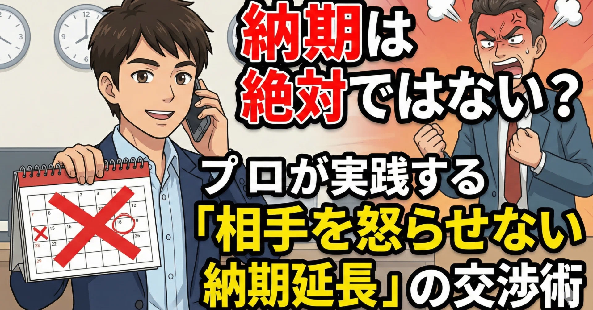 納期は絶対ではない？ プロが実践する「相手を怒らせない納期延長」の 