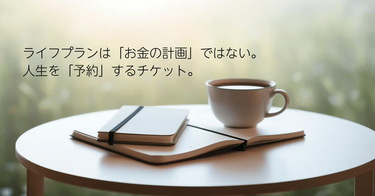 ライフプランは「お金の計画」ではない。人生を「予約」するチケット。