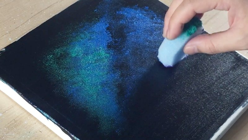 アクリル絵の具を使用した天の川銀河の描き方 初心者が簡単に絵を描く方法 Junya Art Note