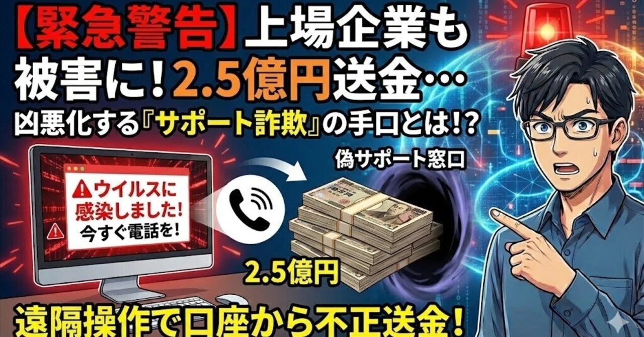緊急提言】「ウイルス感染」画面を信じて2.5億円送金… 上場企業すら
