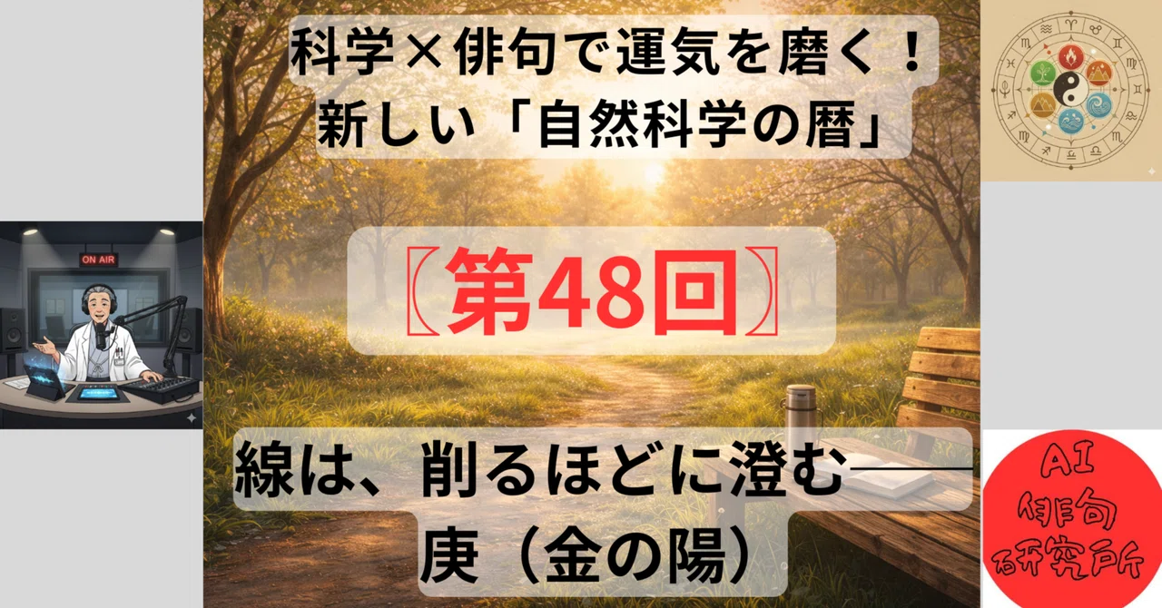 第48回線は、削るほどに澄む──庚（金の陽）｜AI俳句研究所