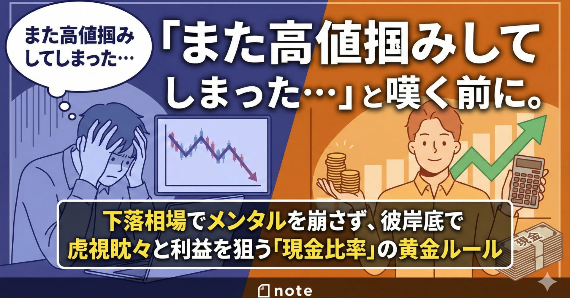 また高値掴みしてしまった…」と嘆く前に。下落相場でメンタルを崩さず