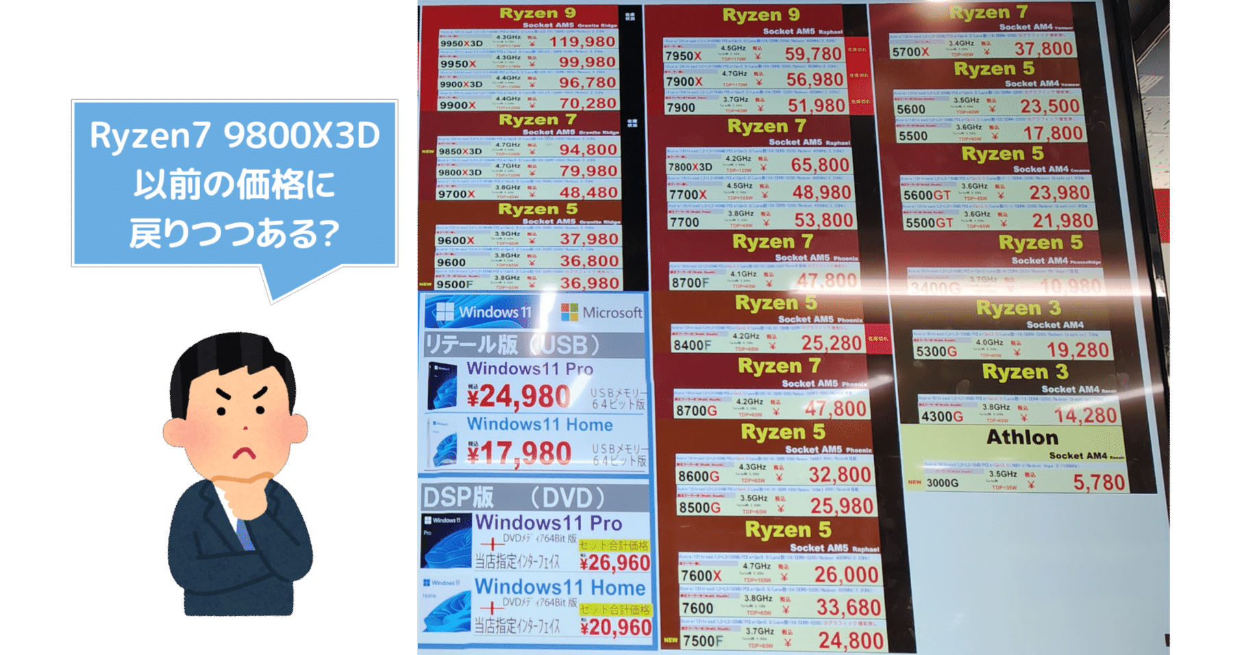 若干値下げ】メモリ高騰の裏でずっと値動きなし！安定した価格を維持し