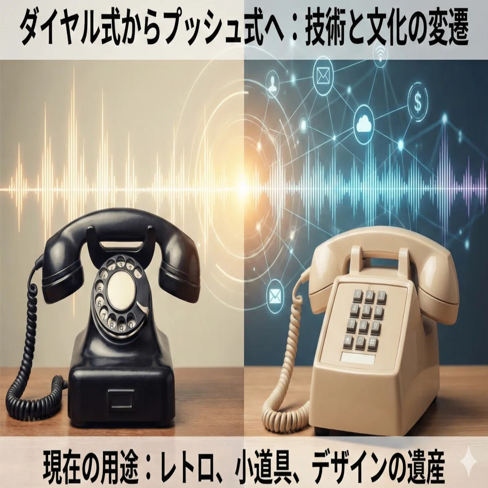ダイヤル風プッシュ式固定電話 t67 ダイヤル式からプッシュ式へ：電話の進化が語る技術と文化の変遷