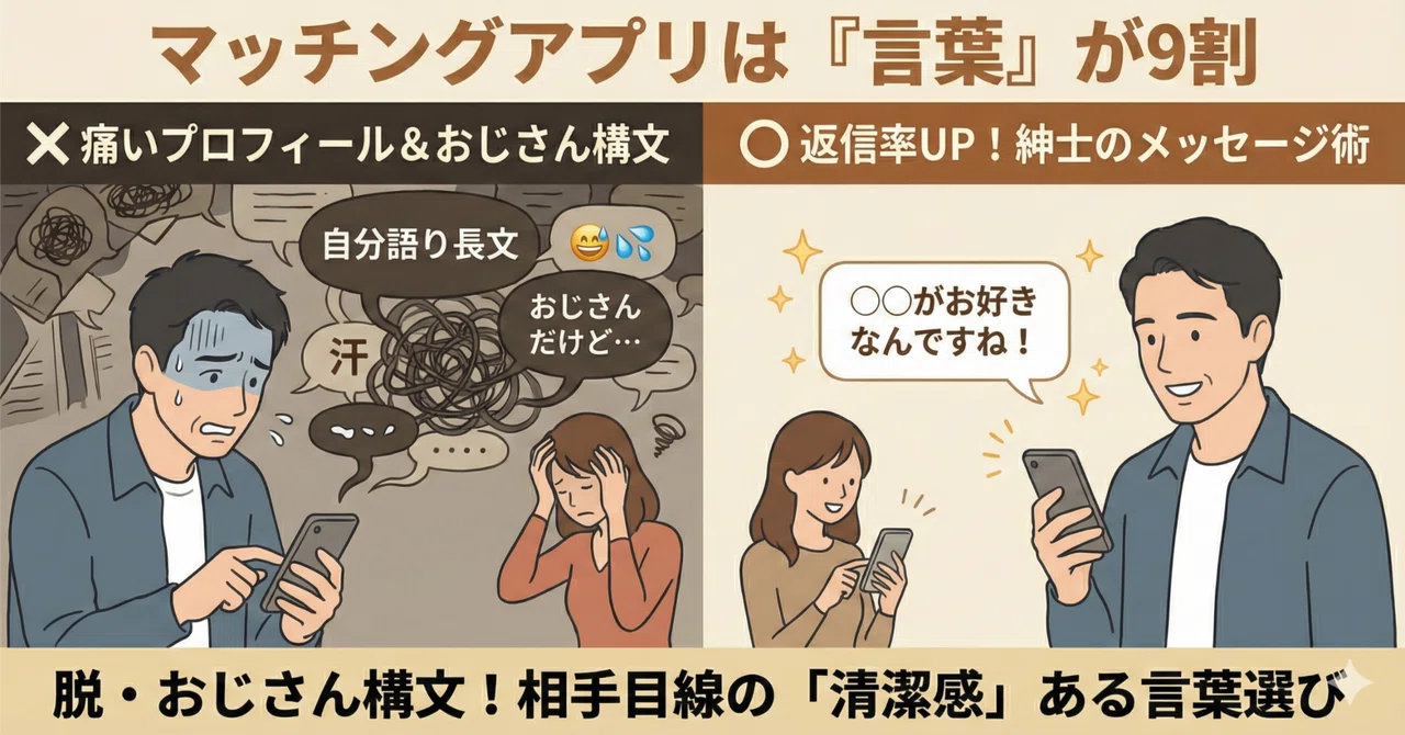 Matching apps are 90% about 'words'. The trap of 'middle-aged syntax ...