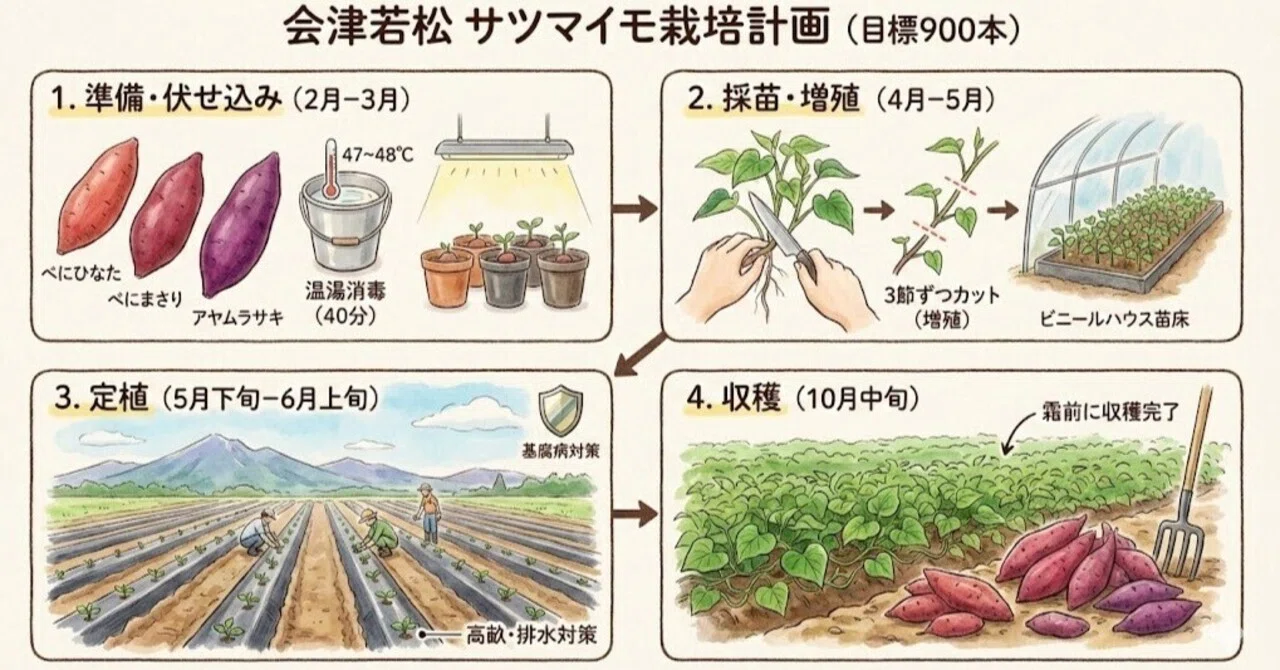 サツマイモ栽培計画（会津若松）｜Tell｜NPO理事長×博士学生×情報教師