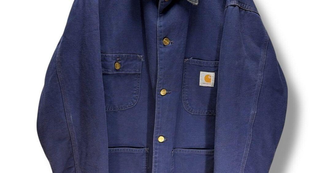 レア】カーハート チョアコート 星タグ ネイビー 42サイズ｜アリエク大好き