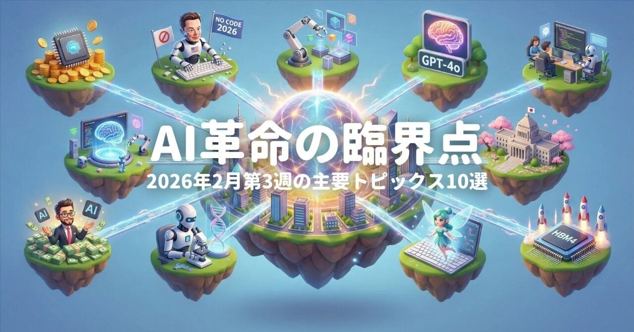 AI革命の臨界点：2026年2月第3週の主要トピックス10選｜y-kishioka