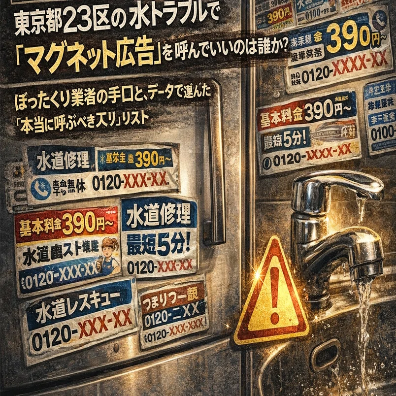FeedBook】東京都23区の水トラブルで「マグネット広告」を呼んでいいの