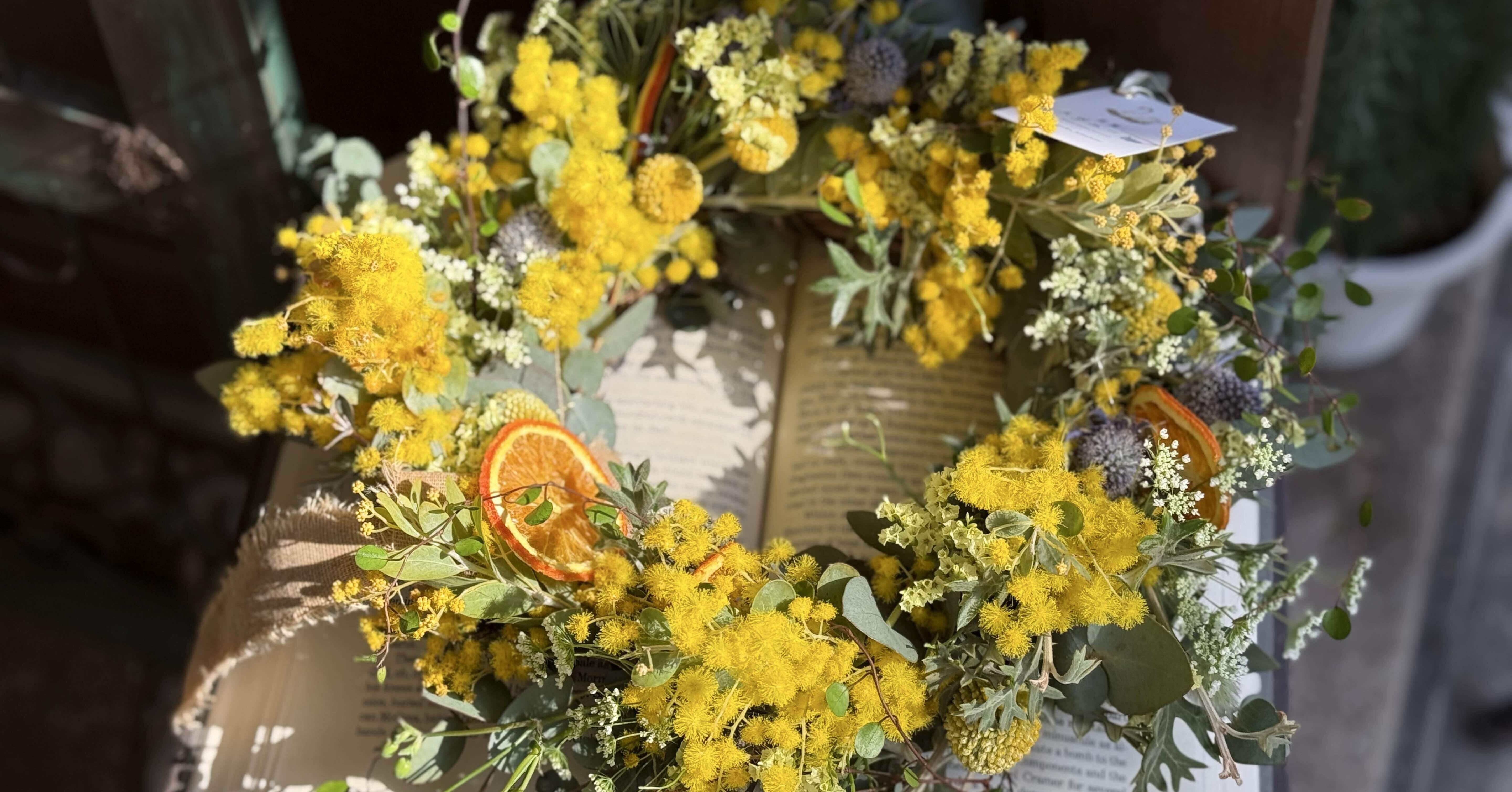 ミモザのフラワーリース｜みこ