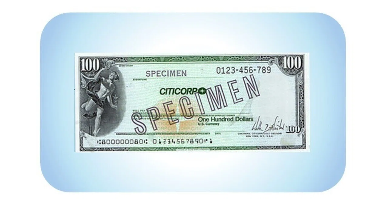 Citicorp発行のトラベラーズチェック（T/C）を換金することに成功した