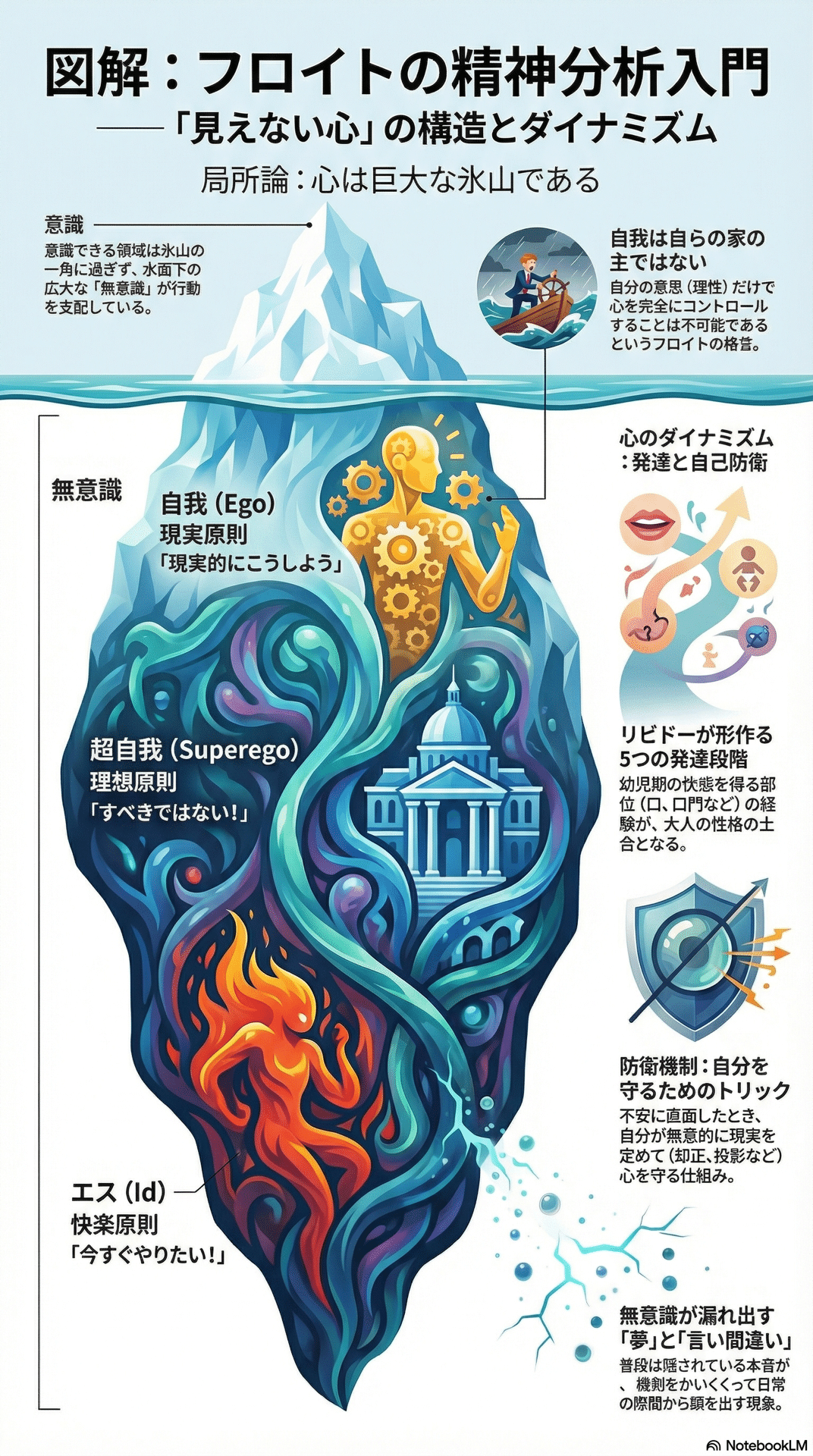 フロイトの精神分析入門 第1回：無意識の発見と心の構造｜ふりこ