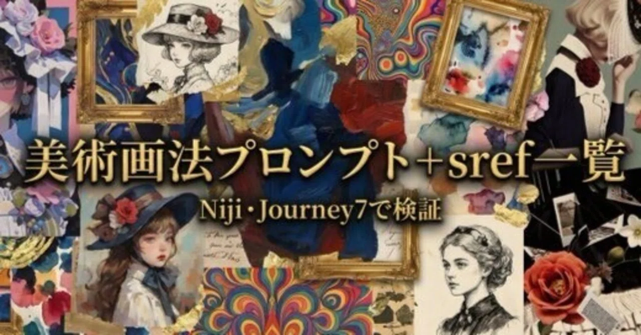 美術画法プロンプト + sref 一覧 │ Niji Journey 7で検証｜とすくん