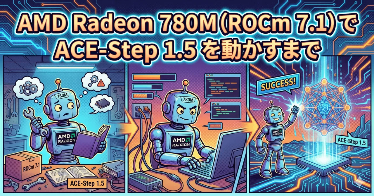 Amd Radeon Rocm 7 AMD Radeon 780M(ROCm 7.1)で ACE-Step 1.5 を動かすまで|東リ屋