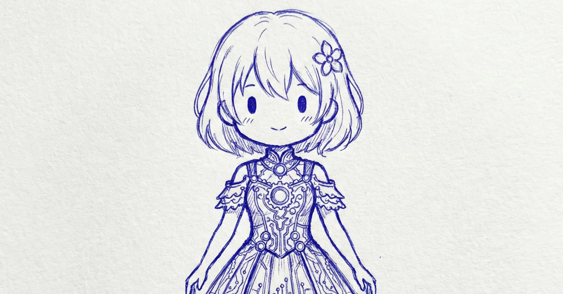 Gemini×NanoBananaPro】「うちの子」がボールペン画に！？画像参照