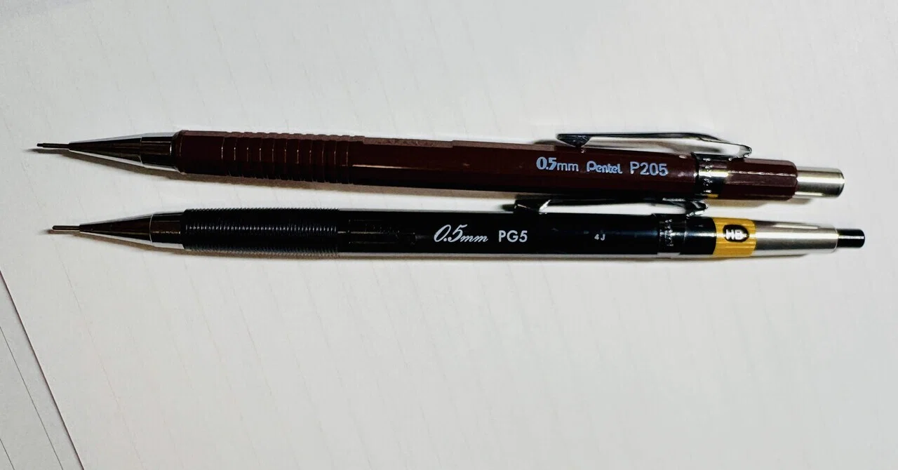 筆記具レビュー】pentel PG5とP205の比較｜𝕝𝕒𝕓𝕠/ﾗﾎﾞ