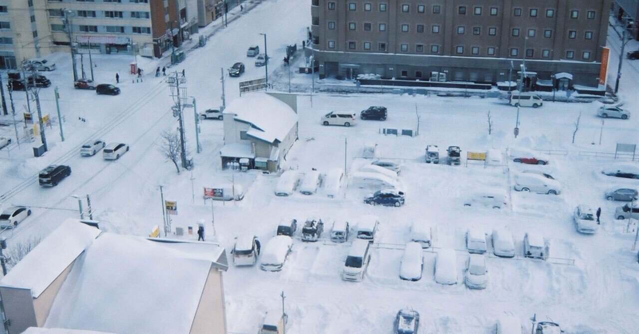 フィルム写真。雪の2人旅。｜大きな楓