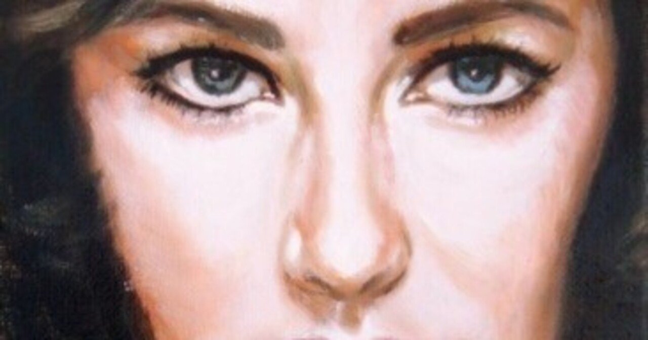 一日一絵（69）Elizabeth Taylor ( 1932 – 2011) British を描く