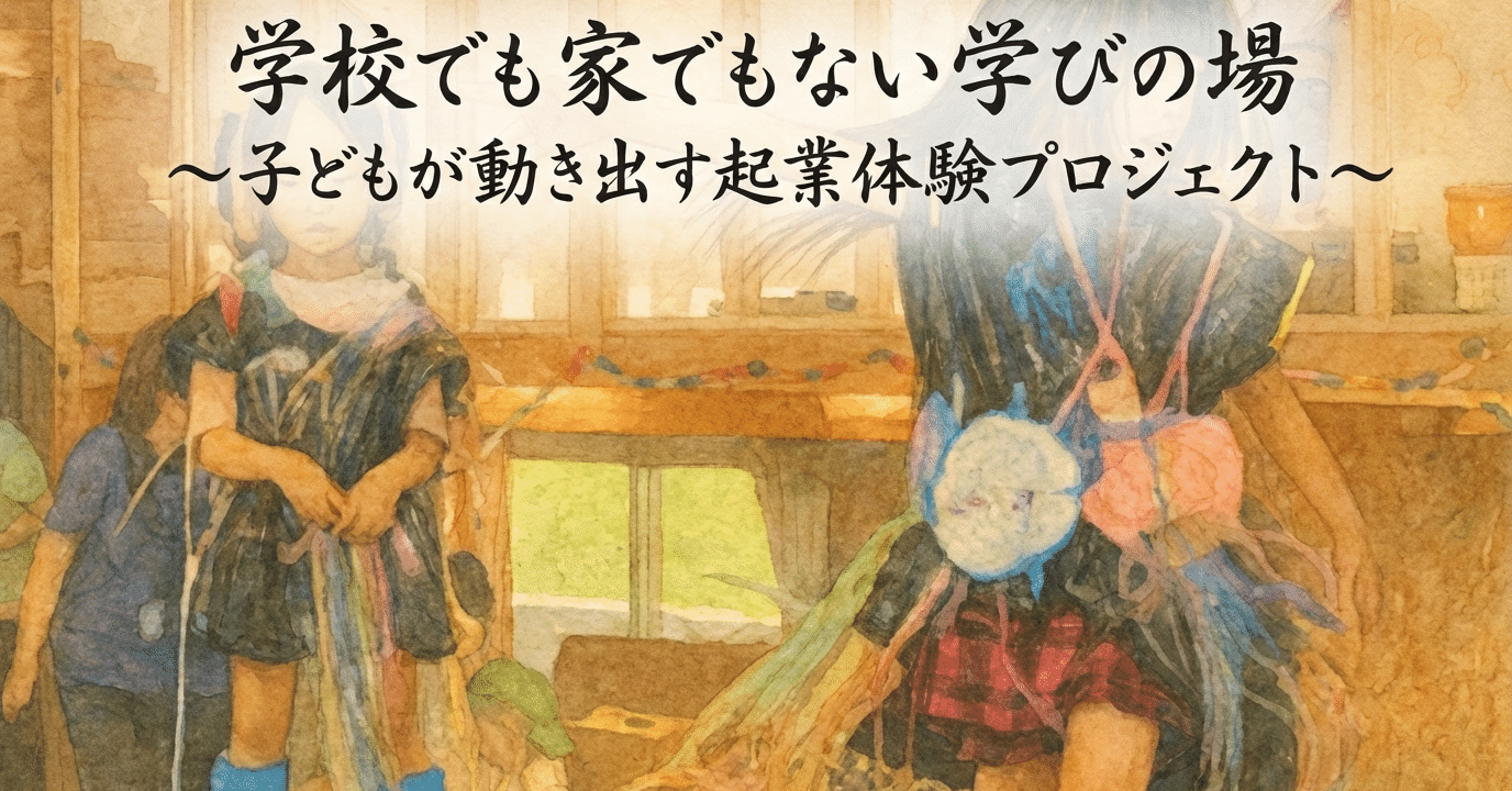 学校でも家でもない学びの場～子どもが動き出す起業体験プロジェクト