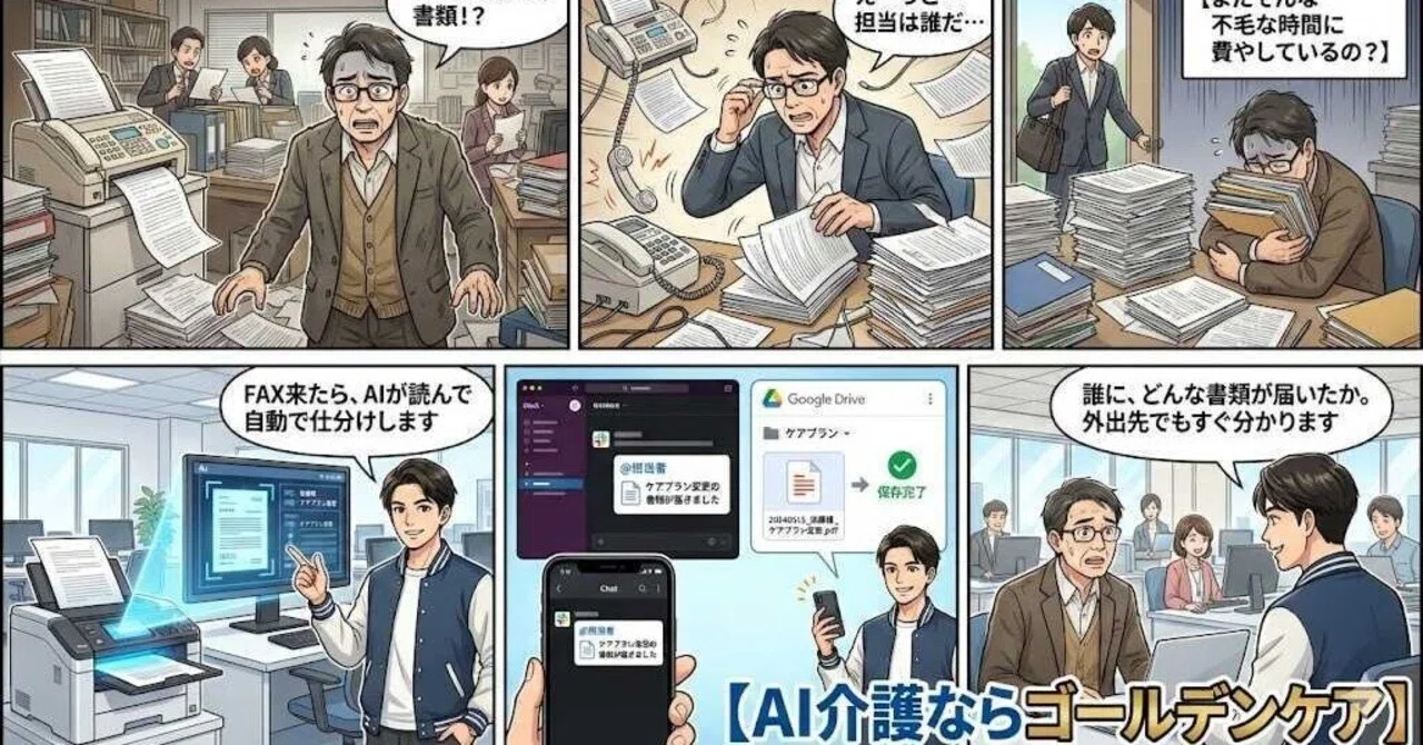 介護現場のFAXを全自動化した話 ― 届いた瞬間にAIが読んでSlackに届く