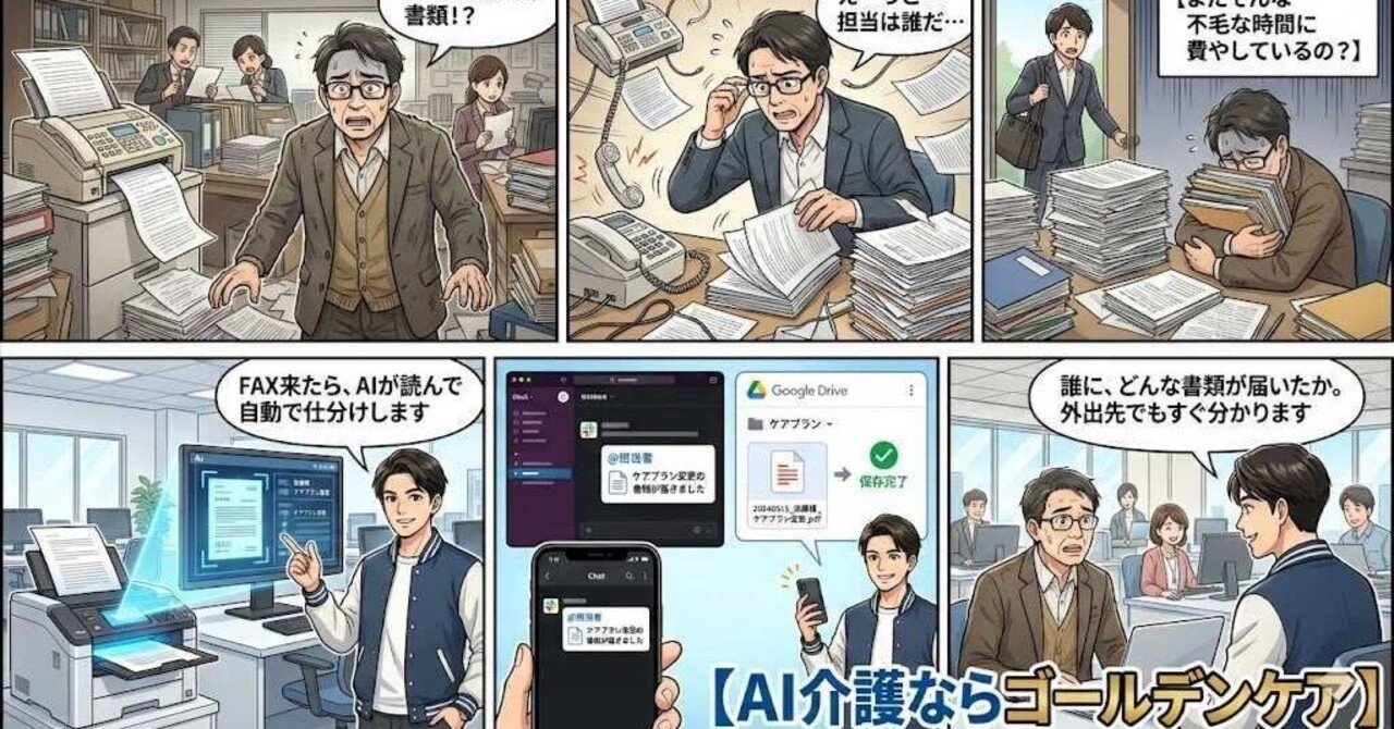 介護現場のFAXを全自動化した話 ― 届いた瞬間にAIが読んでSlackに届く