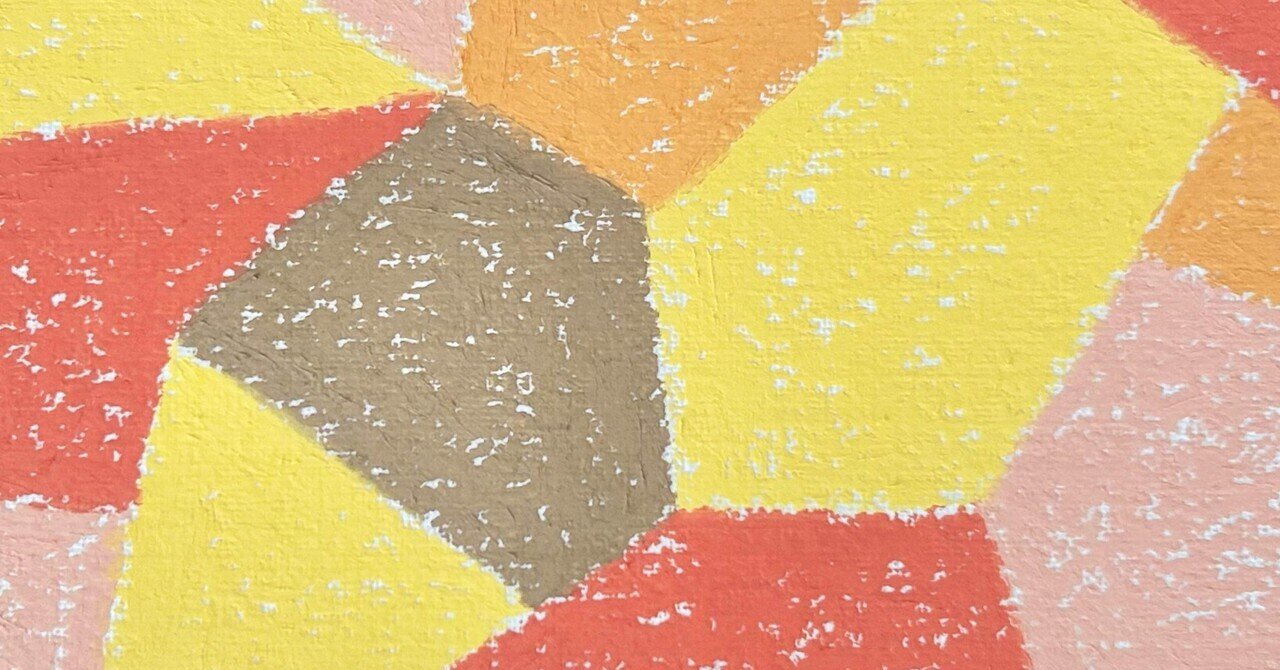 気持ちは曇り、色は晴れ｜クレヨン抽象画｜20枚描いたキャンバス